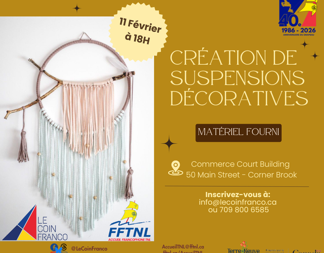 11 février - Atelier de création de suspensions