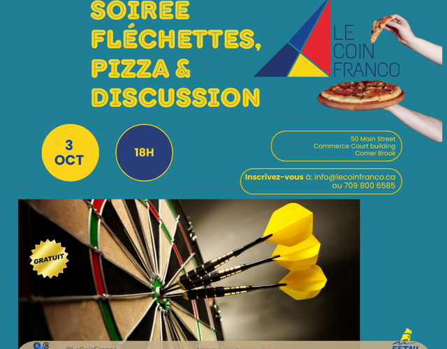 3 octobre - Soirée fléchettes et pizza